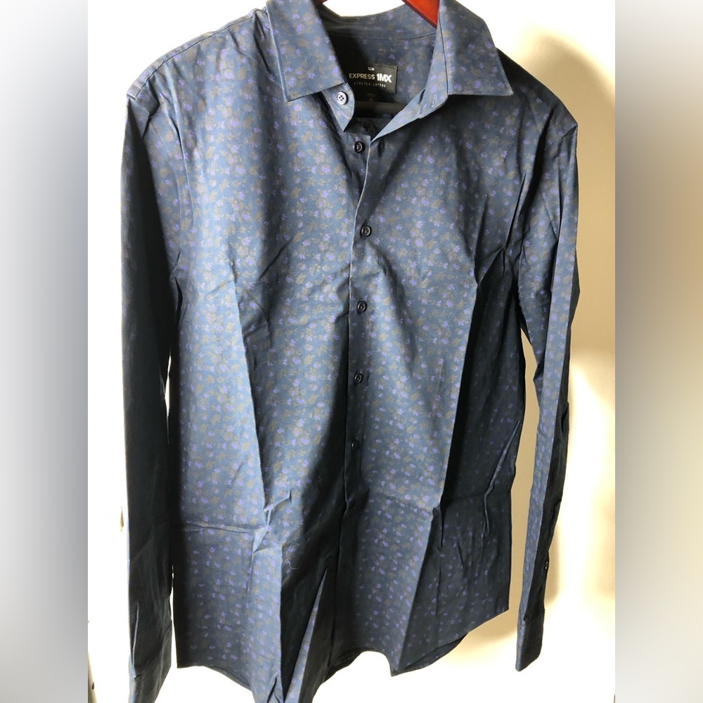 Express men slim fit dress shirt
